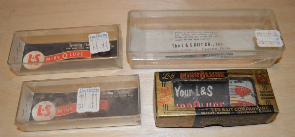 L&S Bait Company - Four Empty L&S Boxes - Click Image to Close