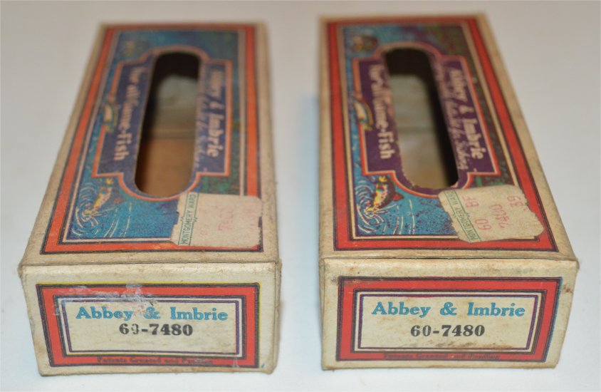 Abbey & Imbrie - Two Bass-Oreno type lures in boxes - Click Image to Close